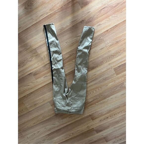 Rag & Bone Women's Tan Contrast Tuxedo Stripe Low Rise Skinny Jeans Size 26 - Picture 5 of 5